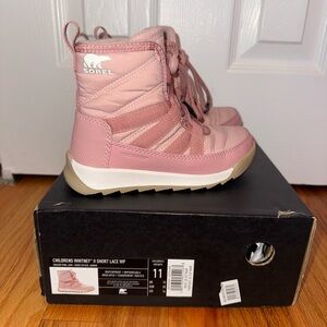 Sorel Pink Whitney II Kids' Lace-Up Boots